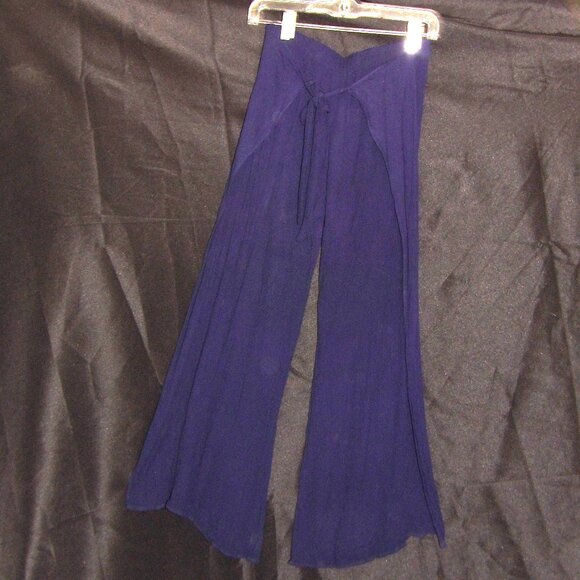 A'gaci Blue Wide Leg Pants Women Size Small - Picture 1 of 7